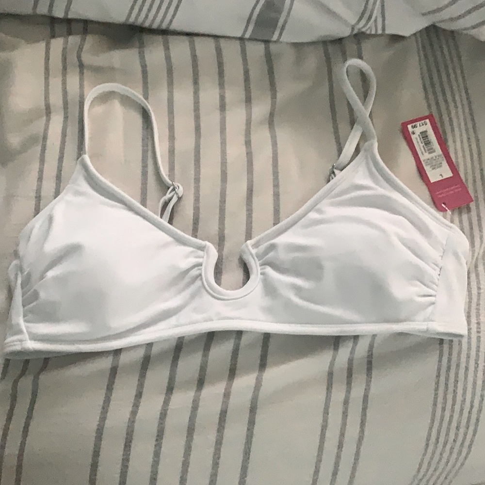 white bikini top